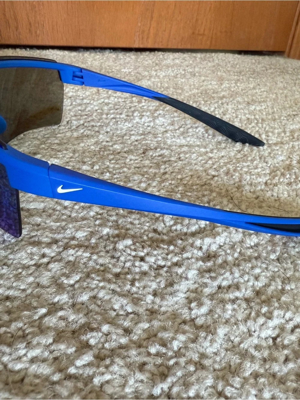 Nike Blue Wraparound Sports Sunglasses